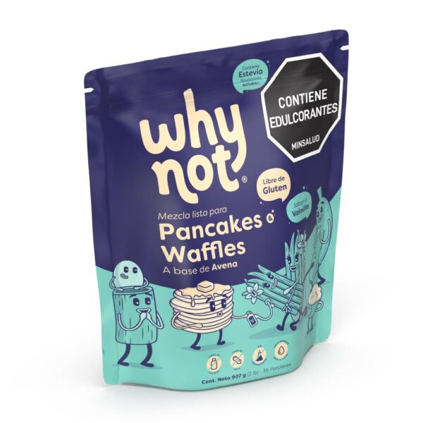 Why Not Mezcla para Pancakes y Waffles a Base de Avena Sabor Vainilla 907 g - Image 4