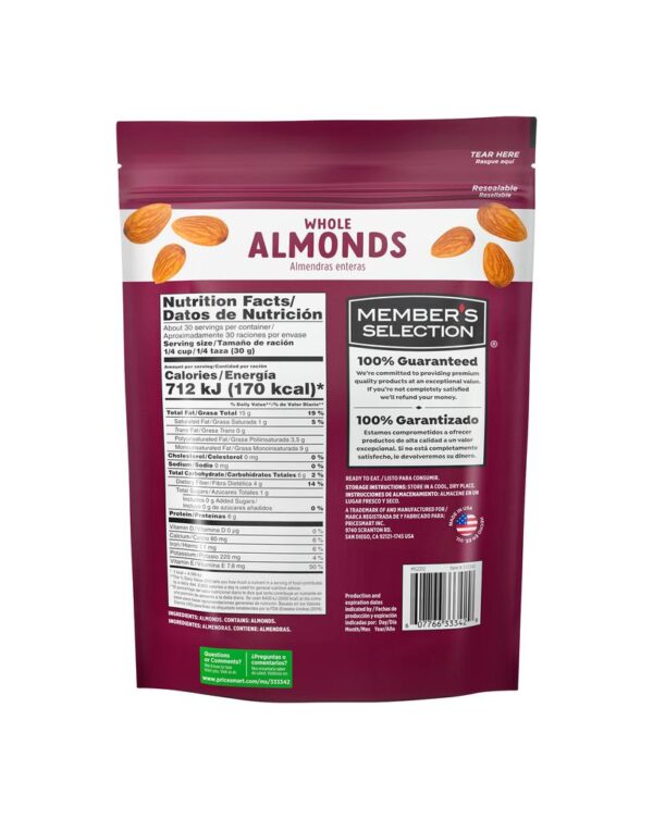 Almendras Enteras - Snack Saludable 907 g / 32 oz - Image 3