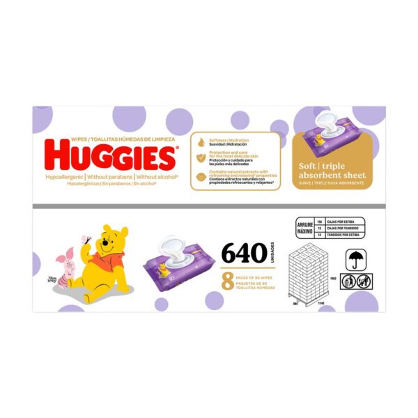 Huggies Toallitas Húmedas Ultraconfort para Bebé 8 Paquetes / 80 Unidades - Image 3