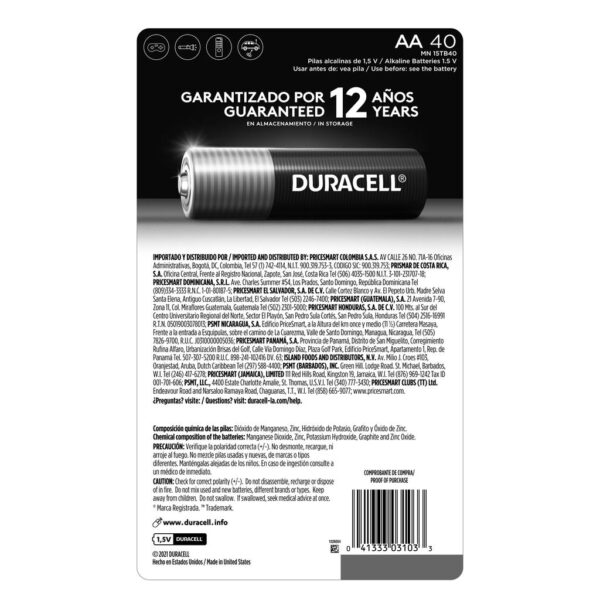 Duracell Baterías Alcalinas AA 40 Unidades - Image 3