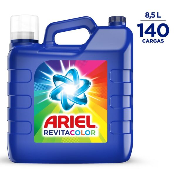 Ariel Revitacolor Detergente Líquido para Lavar Ropa con Activos Biodegradables 8.5 L / 140 Lavadas