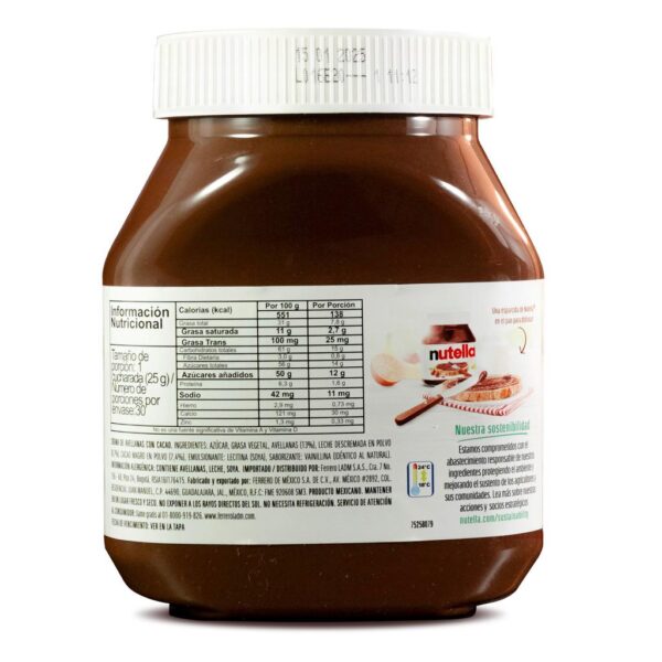 Nutella Crema de Avellanas con Cacao Esparcible 750 g - Image 2