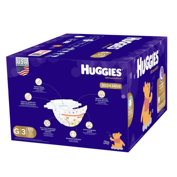 Huggies Ultraconfort Pañales Talla 3 / G / 120 Unidades - Image 3