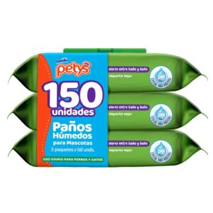 Petys Paños Húmedos 3 Paquetes / 50 Unidades