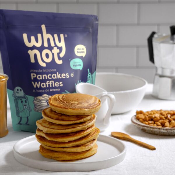 Why Not Mezcla para Pancakes y Waffles a Base de Avena Sabor Vainilla 907 g - Image 2