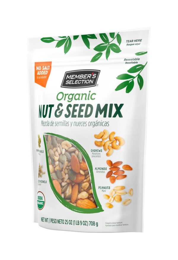 Member's Selection Mezcla Orgánica de Frutos Secos y Semillas 708 g / 25 oz - Image 2