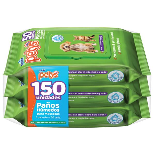Petys Paños Húmedos 3 Paquetes / 50 Unidades - Image 3
