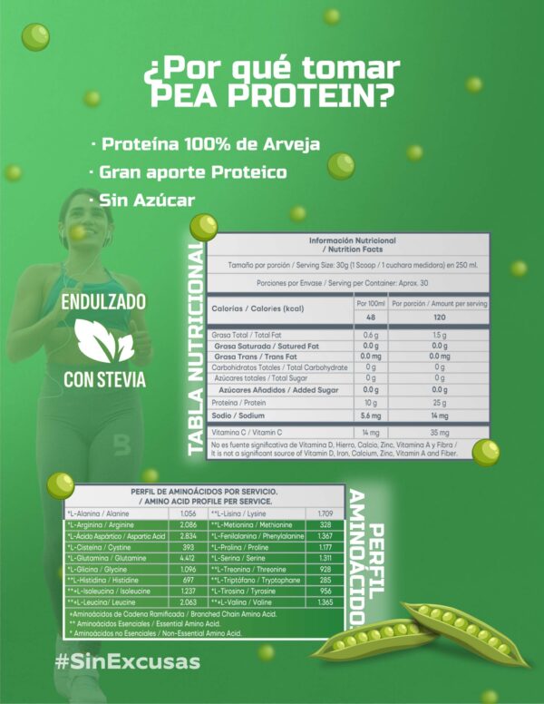 Bes telite Vegan 100% Pea Protein 2Lb - Image 2