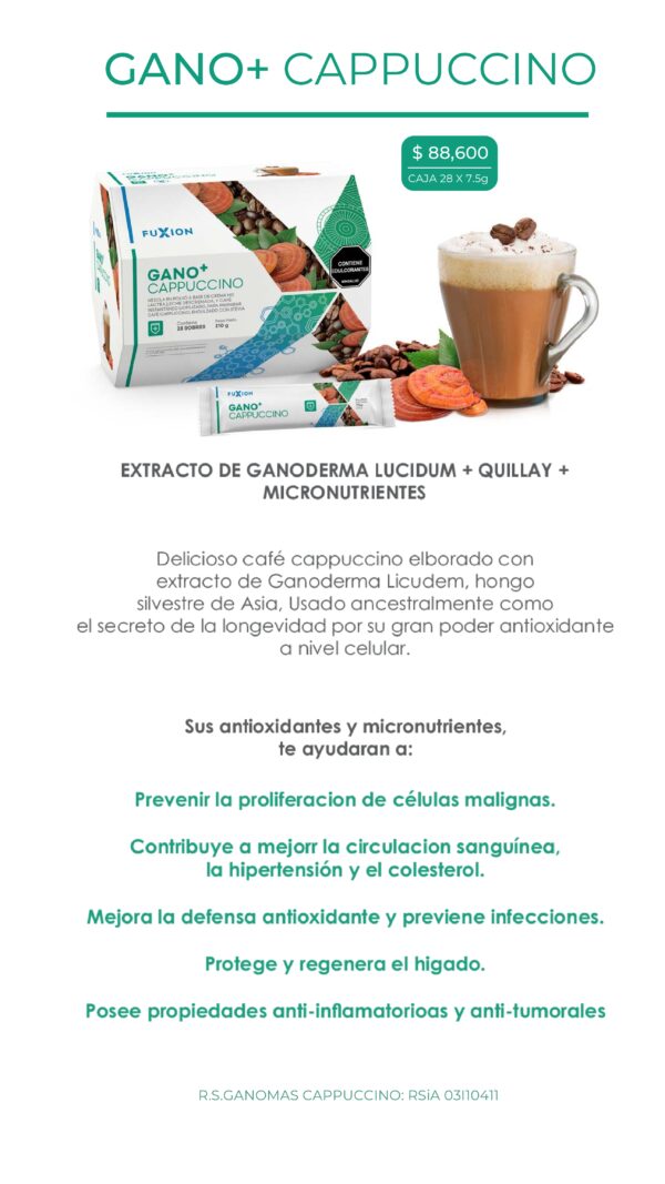 GANO + CAPPUCCINO CAJA 28 X 7.5G