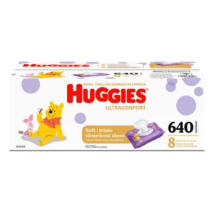 Huggies Toallitas Húmedas Ultraconfort para Bebé 8 Paquetes / 80 Unidades