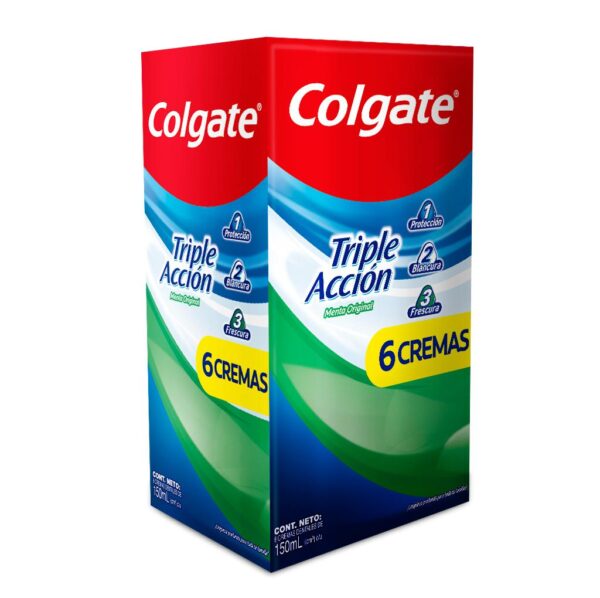 Colgate Triple Accion Crema Dental 6 Unidades / 150 ml - Image 4