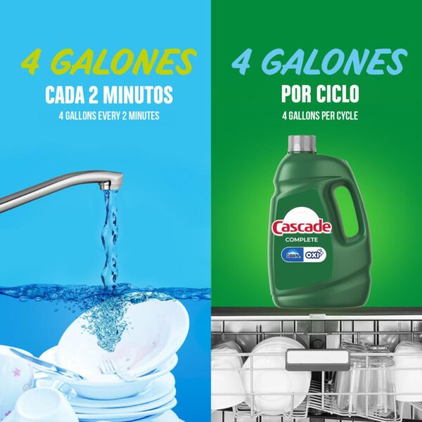 Cascade Complete Detergente en Gel para Lavavajillas 3.54 kg / 125 oz - Image 3