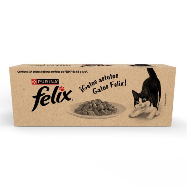 Felix Comida Húmeda para Gato Sabores Surtidos 24 Unidades / 85 g / 2.9 oz