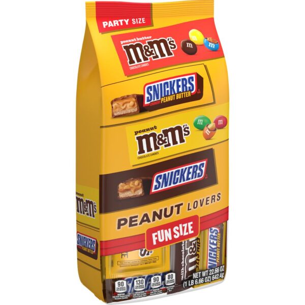 Snickers y M&M'S Paquete Variado de Caramelos para Amantes del Maní y la Mantequilla de Maní 642.4 g / 22.66 oz - Image 4
